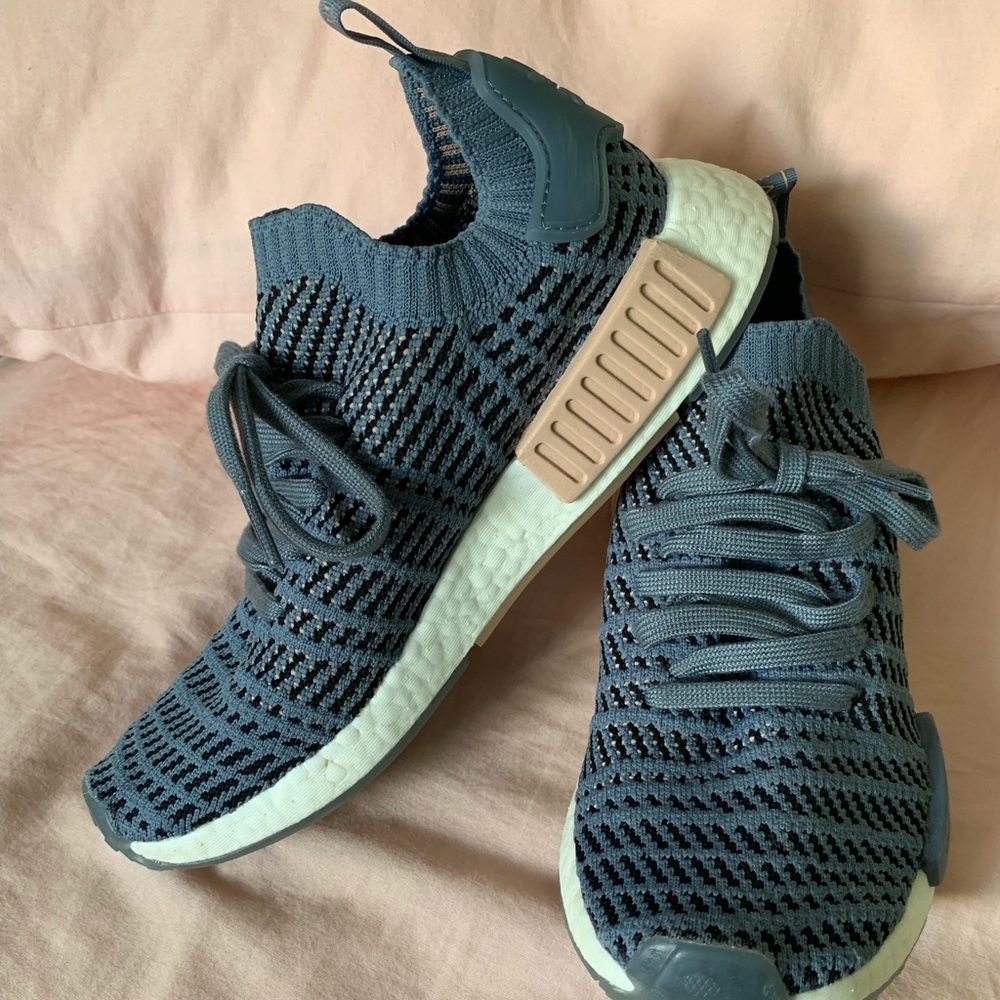 Blue and Pink Adidas NMD boosts